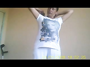Big busty Indian housewife comes out from shower wet and naked, drying herself off and changing caught on camera.