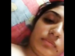 Sexy Pakistan desi girl in shalwar suit and skimpy black thong panty and lavender color bra showing her ass cheeks and big boobs to tease boyfriend in this self recorded selfie mms.