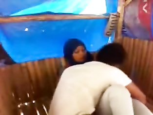 Malay Girl Enjoying Sex With Boyfriend In a Hut.