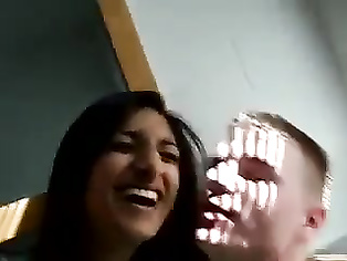 Tamil Woman kissing her white boyfriend Indian NRI