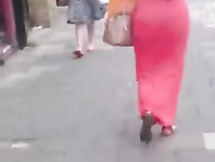Candid Cute Desi Jiggly Butt - See Thru Dress Huge Booty