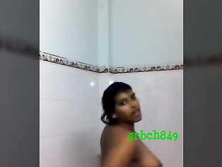 1222 Indian girl nude dancing in bathroom