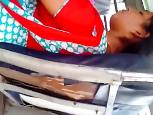 Indian teenage married girl beautiful side  view in bus (part 2)