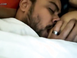 Chesty Milf's Huge Natural Boobs passionately sucked by Husband in home-made clip