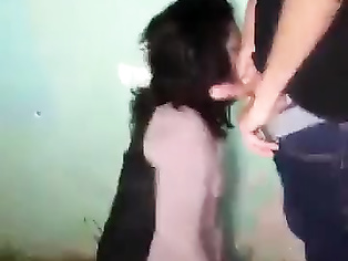 Prostitute in village sucking cock