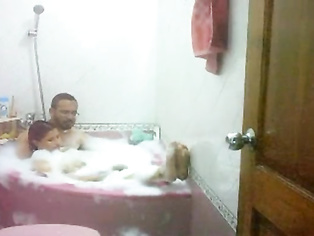 indian aunty bath tub