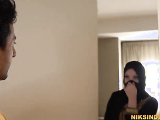 Muslim stepsister in hijab sucks dick, fucks and swallows cum of stepbrother