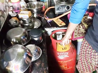Fucked Bhabiji working in the kitchen when no one was in the house! in real hindi voice