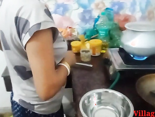 Milf In A Red Saree In The Kitchen