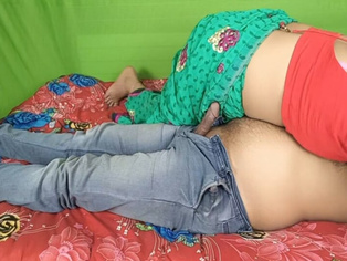 As soon as the milf went to the office, the husband handed his penis to his nymphos maid and both of them had fun.