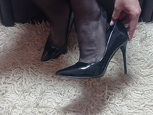 My cute nylon feet