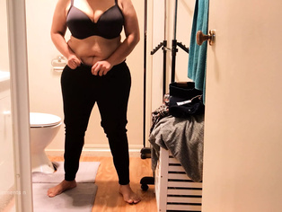 Hot Wife Changing Clothes and flashing Cute Curves