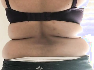 Sister in Law shows her Bra cleavage at house work