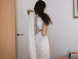 Jasmine lets you know she's here to tease you in her sexy traditional Indian sari.