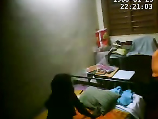 Hidden cam fixed in a guest room captured indian couple fucking in their privacy.